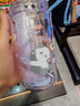 膳魔师（THERMOS）儿童水杯tritan吸管杯学生开学必备小熊猫塑料水壶420ml紫 晒单实拍图