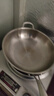 铿锵316不锈钢炒锅圆底炒锅凹面电磁炉专用炒锅平底无涂层不粘炒菜锅 圆底炒锅【316无涂层】无盖 32cm 实拍图