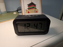 康巴丝（Compas）电子闹钟夜光智能语音报时起床神器闹铃强力叫醒儿童学生床头钟开学必备 2139 黑色 开学季 实拍图