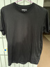MARKLESS【安心品质】纯棉亲肤T恤男士纯色短袖打底衫5630 深夜黑 L 实拍图
