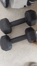 艾美仕（AiMeiShi）哑铃男士健身家用器材女练臂肌一对六角包胶亚玲环保套装组合学生 5KG 一副（左右手各2.5公斤） 实拍图