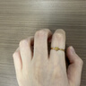 周大福爆闪猫眼珠黄金戒指女12号约1g EOF1982生日礼物七夕礼物 实拍图