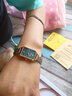 Spirra阿妈妮情人节礼物绿表手表女士简约气质小巧防水2025年新款方形 17玫绿-间玫钢带 实拍图