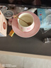 CLITON咖啡杯碟套装鸢尾花马克杯高颜值陶瓷杯办公室杯碟牛奶杯下午茶杯 实拍图