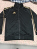 阿迪达斯（adidas）外套男女春季跑步运动立领拉链夹克外套运动服 黑/金 L 实拍图