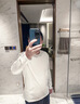 布先生明星同款长袖T恤男士小白T内搭 长袖标准T-圆领-白色 M(170) 实拍图
