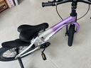凤凰（Phoenix）儿童自行车脚踏车自行车3-8-12-18岁童车双碟刹带辅助轮16寸紫色 实拍图