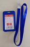盖创双面透胸牌卡套工作牌卡套证件套工作证学生饭卡套校牌门禁市民公交卡保护套挂牌厂牌套定制挂绳 双面可视-竖款深蓝（含绳） 实拍图