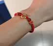 中国黄金（CHINA GOLD）18K金手链男女款祥云平安扣编织手绳情人节生日礼物送男朋友爱人 18K平安扣手绳【红绳】 实拍图