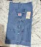 Levi's李维斯26年春夏新款女士美式复古休闲牛仔短袖衬衫连衣裙 蓝色 S 实拍图