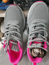 骆驼（CAMEL）网面透气跑步女鞋轻量健步运动鞋子  CD2223L6852 灰/梅红 40 实拍图