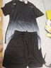 艾伦伯顿（Alen Botun）运动服套装男冰丝t恤跑步速干衣短袖夏季短裤健身训练羽毛球服 灰色套装 【冰丝 速干 透气】 XL 【130-145斤】 实拍图