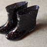 回力雨鞋女士冬季中筒防水胶鞋加绒保暖雨靴水鞋套鞋6523黑色38 实拍图
