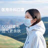 【独立100片】医用口罩透气口罩加宽耳带三层防护面罩防晒防花粉 白色【每一片独立】400只/4袋 实拍图