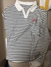 Halo Queen长袖T恤女春秋POLO领字母刺绣条纹上衣宽松休闲上衣新品H143T2012 实拍图