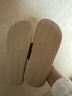 京东京造【抗菌皮纹拖】eva软弹家居防滑浴室新款拖鞋女士 燕麦色 35-36 实拍图