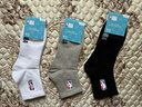 NBA袜子男士运动袜夏季抗菌防臭消臭吸汗无骨棉袜跑步中筒袜3双 实拍图