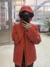 迪卡侬（DECATHLON）硬壳冲锋衣男女春秋登山防风防水单层夹克风衣运动外套MH500 霞光橙（男女同款）- 亚洲款 新款上市 加内胆选大一码 M 实拍图