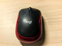 罗技（Logitech）M185鼠标 无线鼠标 办公鼠标 对称鼠标 黑色红边 带无线2.4G接收器 实拍图