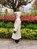 牧萌儿童雨衣带书包位防水透气宝宝加厚雨衣男童女童上学户外时尚雨披 默咖米【大书包位+升级拉链款】 4XL【建议身高140-160cm】 实拍图