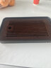 赏福茶盘家用轻奢现代小型沥储水式茶台功夫茶具竹茶盘简约托盘 胡桃色-长条长方盘黑底小号 【尺寸看图标注】 实拍图