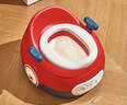 日康（rikang）儿童马桶 1-3-6岁坐便器便盆+垃圾袋*3 PU软垫三合一功能 红色 实拍图
