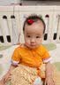 G.duck小黄鸭婴儿衣服爬行服夏季拖地装宝宝爬爬服儿童连体衣擦地板防脏 桔色短袖9分裤薄 夏（送护肘） 90cm 90码（17斤-22斤） 实拍图
