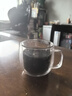 美斯尼 咖啡杯玻璃杯双层水杯泡茶玻璃办公杯子果汁杯牛奶杯加厚带把手 双柱杯 300ml 1只 实拍图