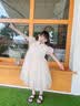 玫初莎女童夏款国风连衣裙2026新款夏季洋气时髦儿童汉服公主裙女孩裙子 杏色 150 【建议身高145cm左右】 实拍图