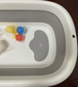 iuu婴儿洗澡盆 可折叠宝宝浴盆大号 洗澡神器躺托浴架新生儿童用品 【北欧灰】单盆 材质：FAD食品级材质检测认证 实拍图