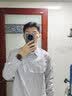 凡客诚品（VANCL）条纹长袖衬衫男款秋季牛津纺商务翻领正装男衬衣外套 T蓝白条 L 实拍图