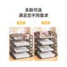金属桌面文件架收纳架办公桌置物架铁质文件框收纳盒办公室文多层 四层黑色-横款 实拍图