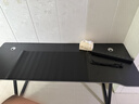 甄严选电脑桌台式电竞桌椅套装组合桌子办公家用桌学习桌书房书桌写字桌 【黑架+黑碳纤纹面】单桌160*60 实拍图