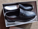 红蜻蜓男鞋新款男士爸爸一脚蹬软面皮商务休闲皮鞋男WTA42860 黑色40 实拍图