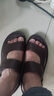 红蜻蜓凉鞋男鞋轻便拖鞋夏季牛皮沙滩鞋露趾透气两穿WTT22118J棕色42 实拍图