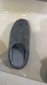 【准新品】京东京造【羊毛拖】可拆卸两面可穿棉拖鞋家居拖鞋男大象灰40-41 JZ-2443   实拍图
