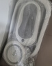 iuu婴儿洗澡盆 可折叠宝宝浴盆大号 洗澡神器躺托浴架新生儿童用品 【北欧灰】皇冠折叠浴盆-全套 材质：FAD食品级材质检测认证 实拍图