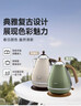 德龙（Delonghi）电热水壶 家用复古304不锈钢烧水电水壶 防干烧大功率1.7L煮水壶 KBO2001.VGR 橄榄绿 礼物 实拍图