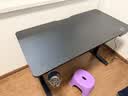 傲风A3电竞桌实木电动升降办公桌电脑书桌子国家补贴黑1.2*0.6m 实拍图