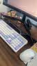 MageGee GK980 机械手感键鼠套装 98键RGB背光有线键盘 办公游戏键盘鼠标套装 电脑笔记本键鼠 白蓝色 实拍图