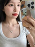 唯一（Winy）一克拉莫桑石紫藤花999足银项链女款2026新款送女朋友生日礼物 实拍图