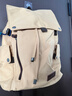 我潮双肩包男士帆布背包休闲大容量时尚旅行包高中学生书包轻便电脑包 卡其色升级款 实拍图