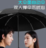 天玮伞业全自动雨伞大号加固伞骨抗风加厚黑胶防晒晴雨伞原创手柄-可定制 实拍图