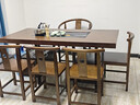 拾盟实木大板茶桌椅组合新中式带烧水壶家用办公室禅意功夫茶台 石盘茶桌1围椅4月牙椅 1.6米【加厚7cm桌面】 实拍图