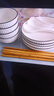 肃匠陶瓷餐具简约盘子碗套装纯白釉下彩餐具套装釉下彩碗碟套装微波炉 山田16件套(4碗4盘4勺4筷) 16头 实拍图