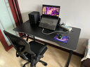 甄严选电脑桌台式电竞桌椅套装组合桌子办公家用桌学习桌书房书桌写字桌 【电竞桌椅套装】黑碳纤维面120*60CM 实拍图