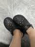 卡骆驰（crocs）小鲸鱼檀健次同款洞洞鞋女鞋凉鞋拖鞋厚底凉拖 206302-001 W6 实拍图