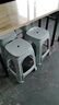 腾塑港龙凳子0509-4只装浅蓝色塑料凳子家用加厚塑料凳经济型板凳餐桌登子 实拍图