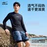 鸿星尔克（ERKE）男士泳衣泳裤防晒长袖青少年分体大码泡温泉运动游泳衣成人套装 实拍图