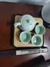 整套功夫小茶具套装家用单人简约现代日式酒店客房宿舍泡茶茶杯 苏坑青瓷茶壶静字1壶4平口杯+盘 实拍图